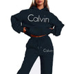 Men Women Printed Hoodie 2‑Piece Tracksuit, Casual