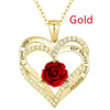 Fashion Income Rose Flower Pendant Necklace Anniversary