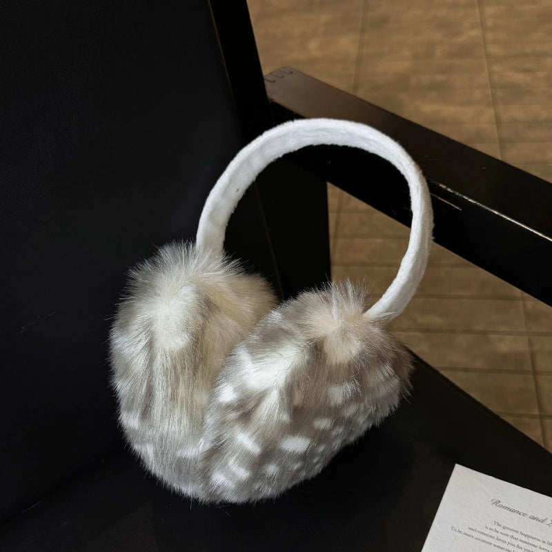 New System Kawaii Deer Plush Imitation Fur Scarf Ear Muffs
