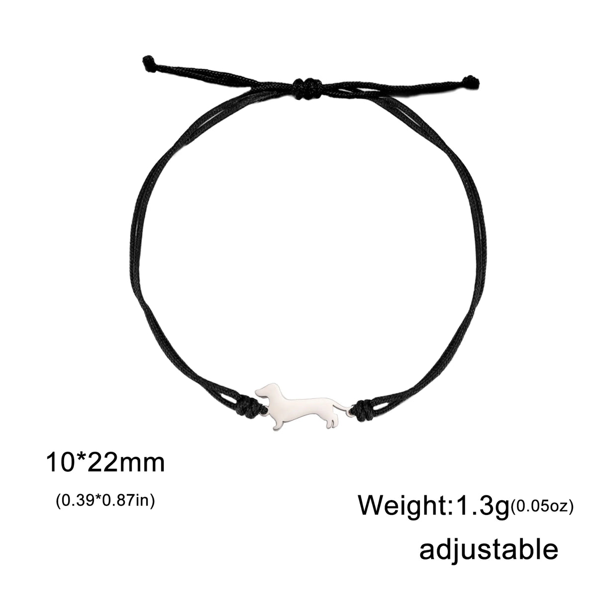 Cute Dachshund Dog Stainless Steel Bracelet