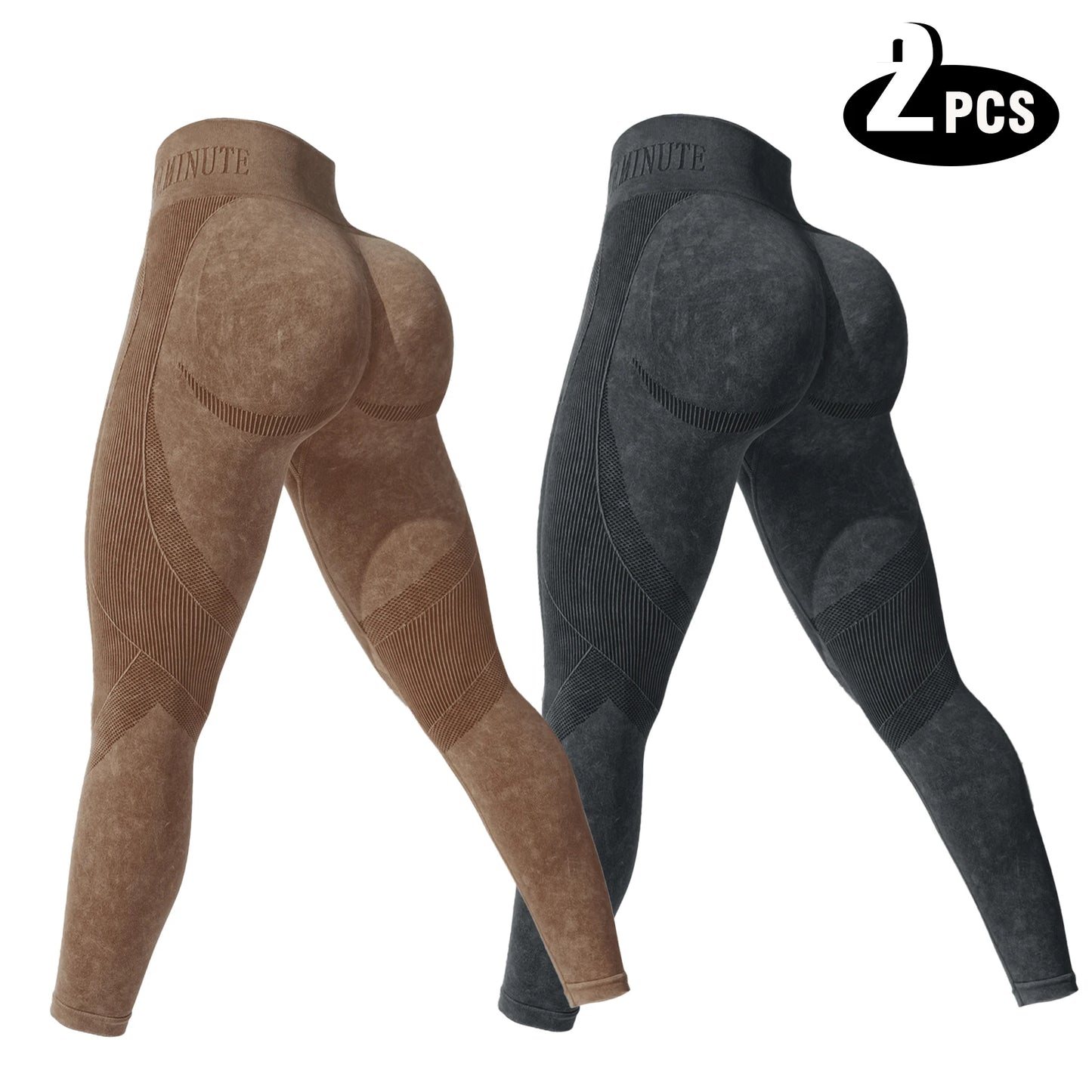 2 Pack Women's High Waisted Sexy Butt Lifting Seamless