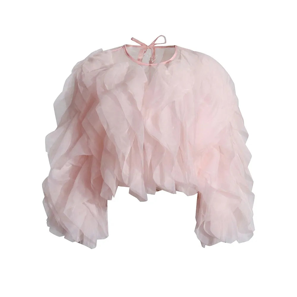 TWOTWINSTYLE Ruffles Shirts For Women