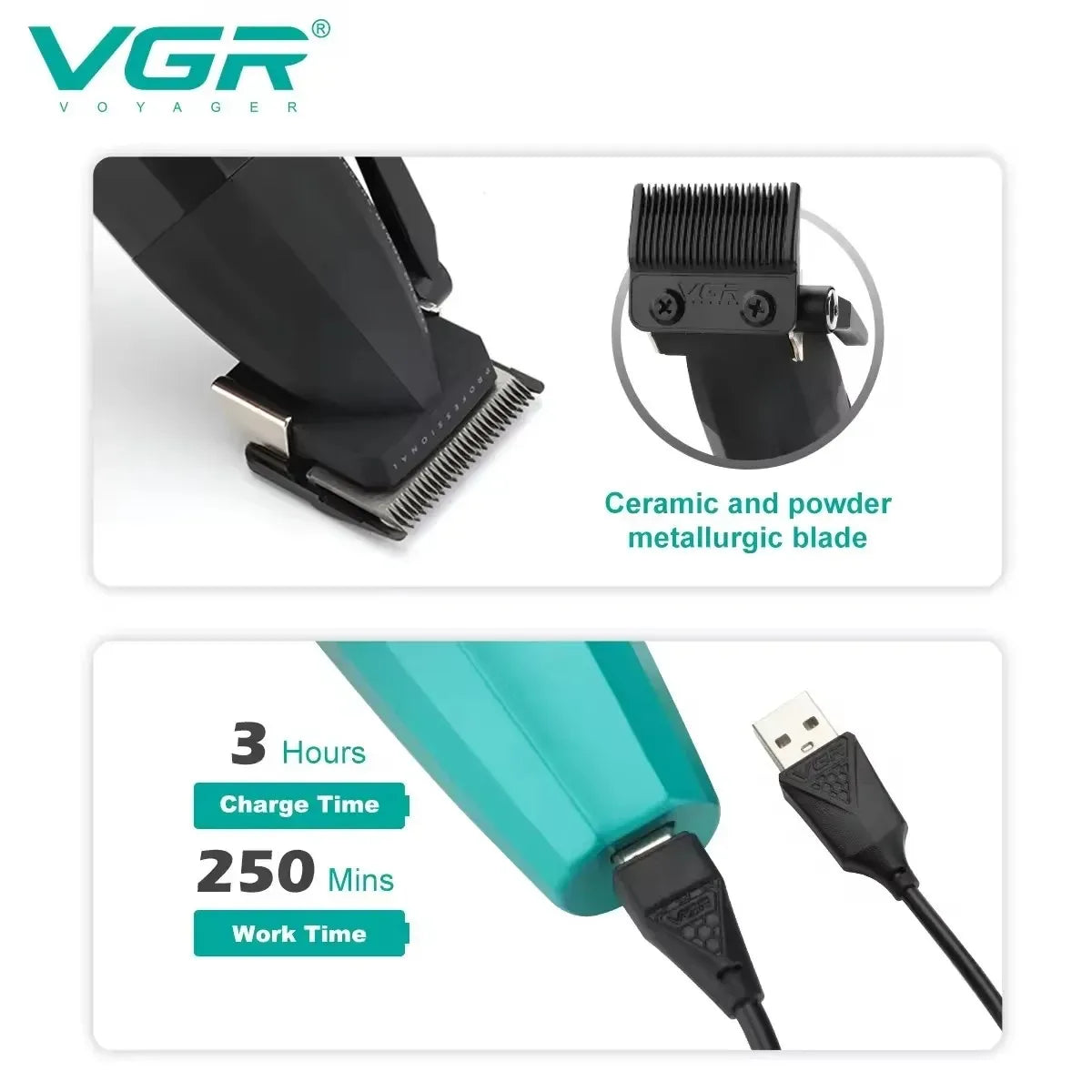VGR Hair Clipper Professional Hair V-003 V-906 V-308