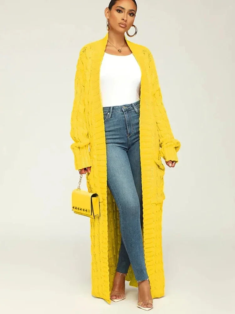 Kintted Cardigan Women Long Jacket