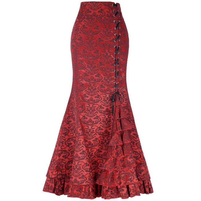 Vintage Gothic Long Skirts Women Punk