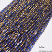 4x7mm 50pcs/lot Briolette Oval Glass Beads Plating Gold Color Crystal