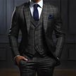 Plaid Men's suit 3 piece Suit Formal Business Work Clothes