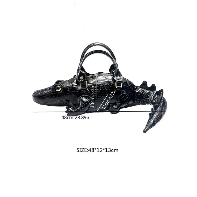 New Trendy Crocodile Shape Handbag
