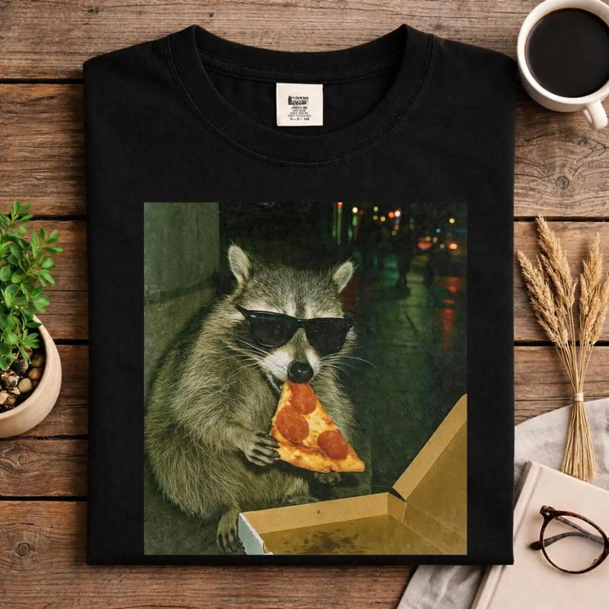 Plus Size- Single-sided Printed Round Neck Short-sleeve