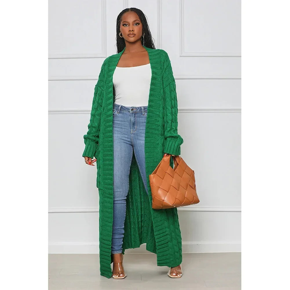 Kintted Cardigan Women Long Jacket