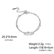 Lucktune Angel Wing Pendant Bracelet for Women Stainless Steel