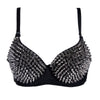 Silver Rivets Punk Rave Bralette Lingerie Gothic Bra