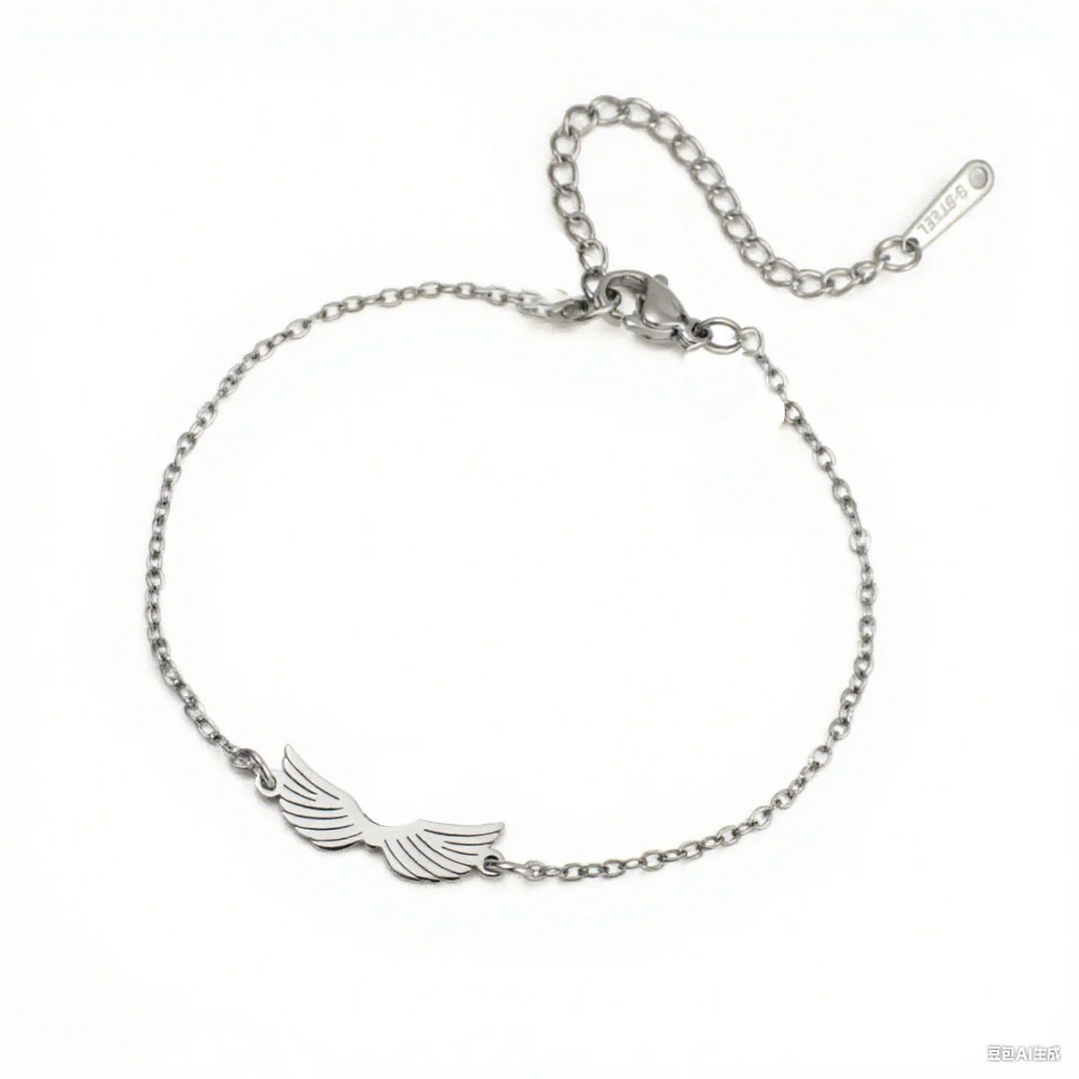 Lucktune Angel Wing Pendant Bracelet for Women Stainless Steel