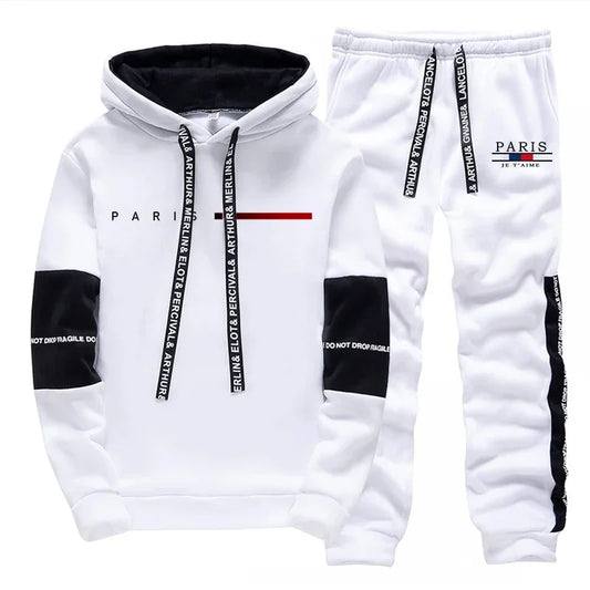 Autumn Winter Mens Tracksuit Print Casual