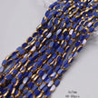 4x7mm 50pcs/lot Briolette Oval Glass Beads Plating Gold Color Crystal