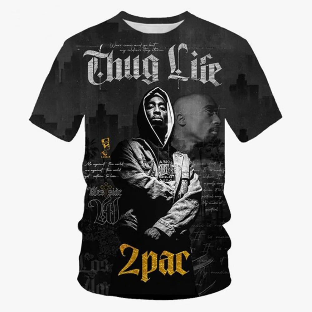 New T-Shirt Harajuku Men T-Shirt Fashion 2pac