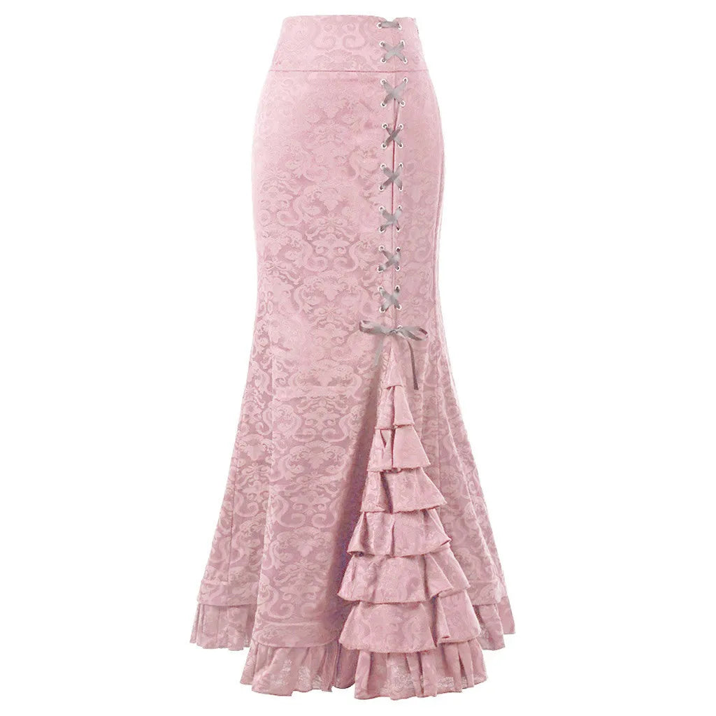 Vintage Gothic Long Skirts Women Punk