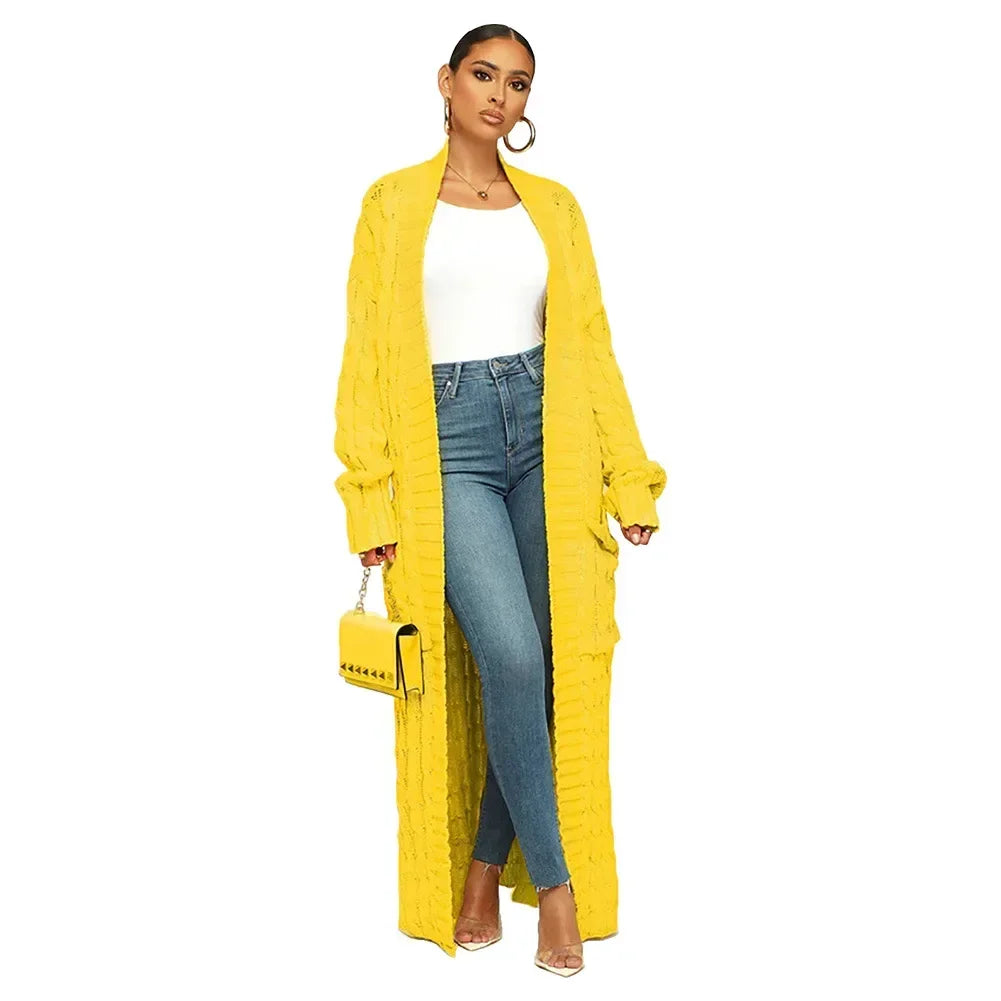 Kintted Cardigan Women Long Jacket