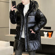 Fashion Men's Mid-Length Warm Hooded Cotton-Padded