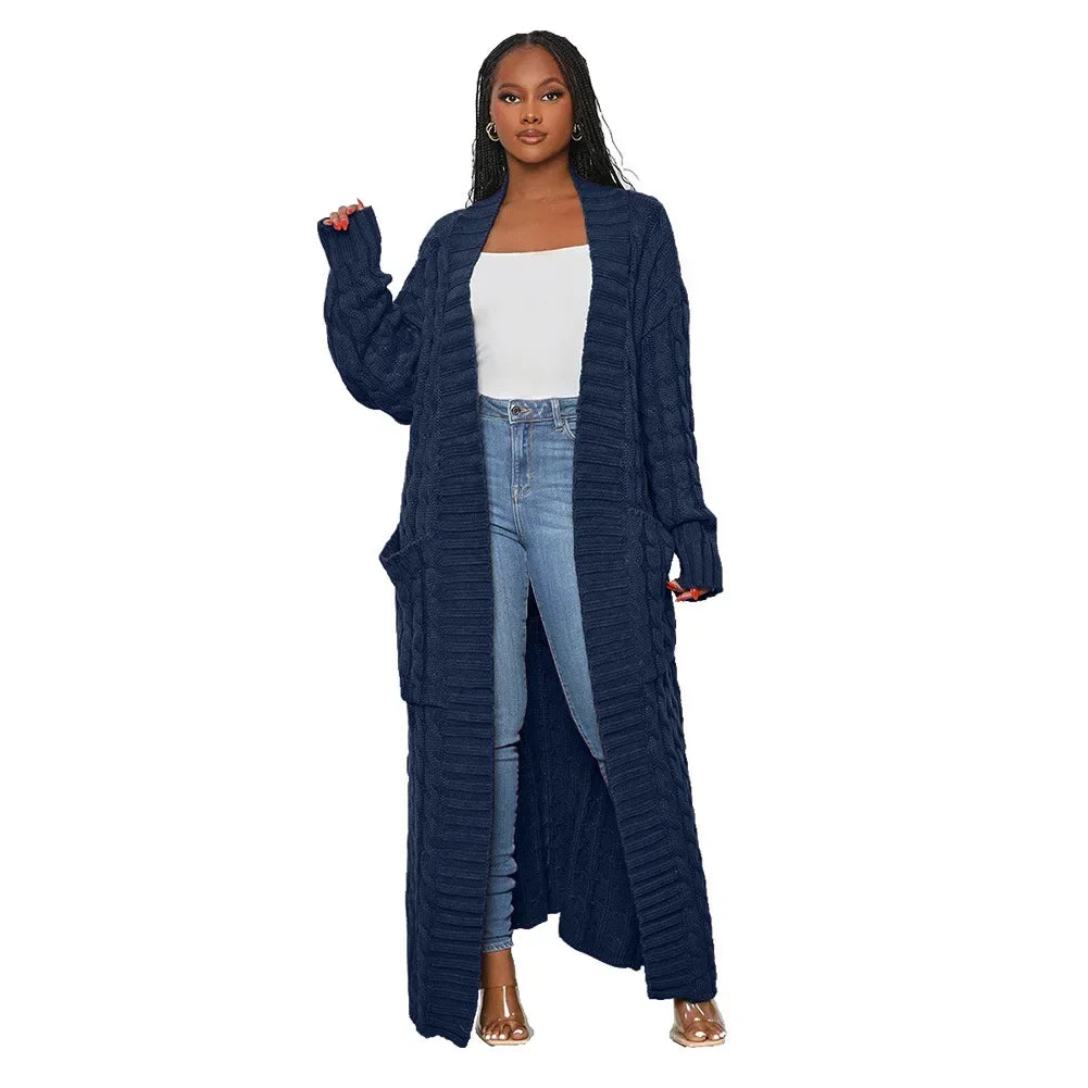 Kintted Cardigan Women Long Jacket
