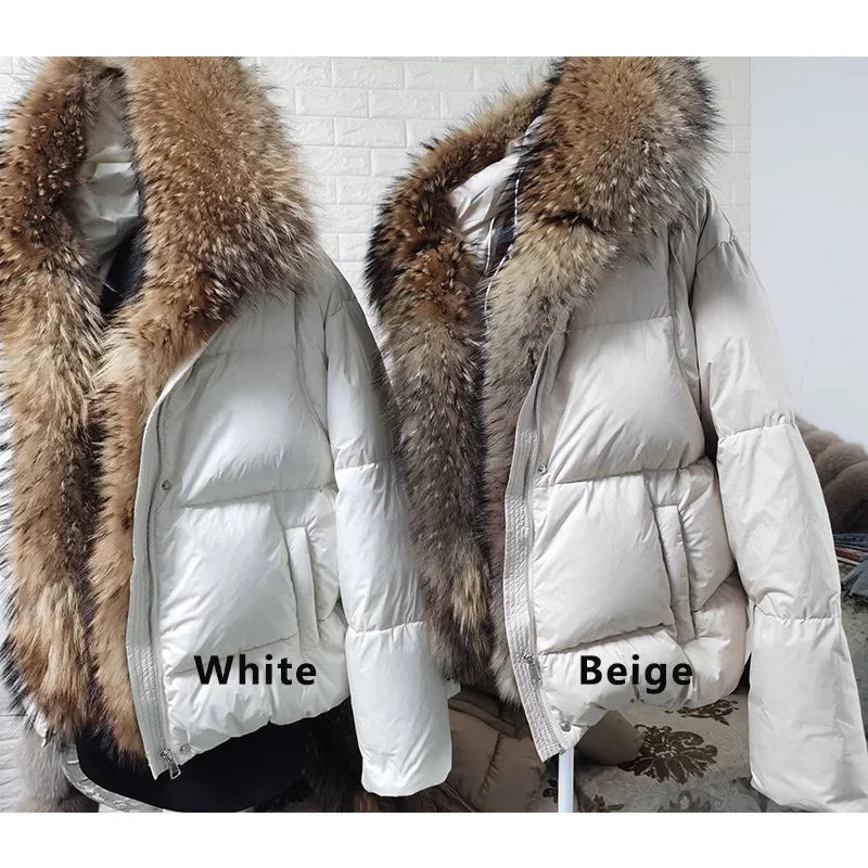 2026 MAOMAOKONG White Duck Down Jacket Winter Women