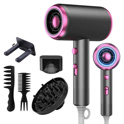 Hair Dryer with Diffuser Blow Dryer Comb Brush 1800W Ionic Hair Dryers with DiffuserConstant Temperature Hair Care Without Dama - IM PERKY Boutique