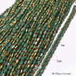 4x7mm 50pcs/lot Briolette Oval Glass Beads Plating Gold Color Crystal