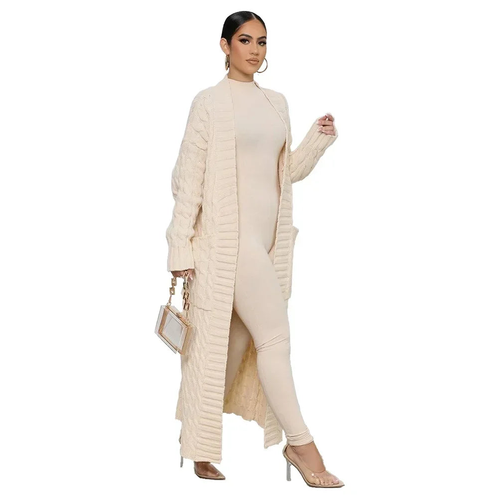 Kintted Cardigan Women Long Jacket