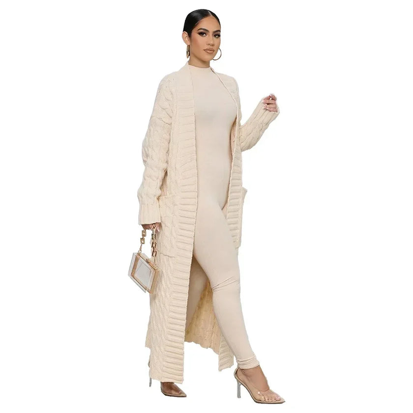Kintted Cardigan Women Long Jacket