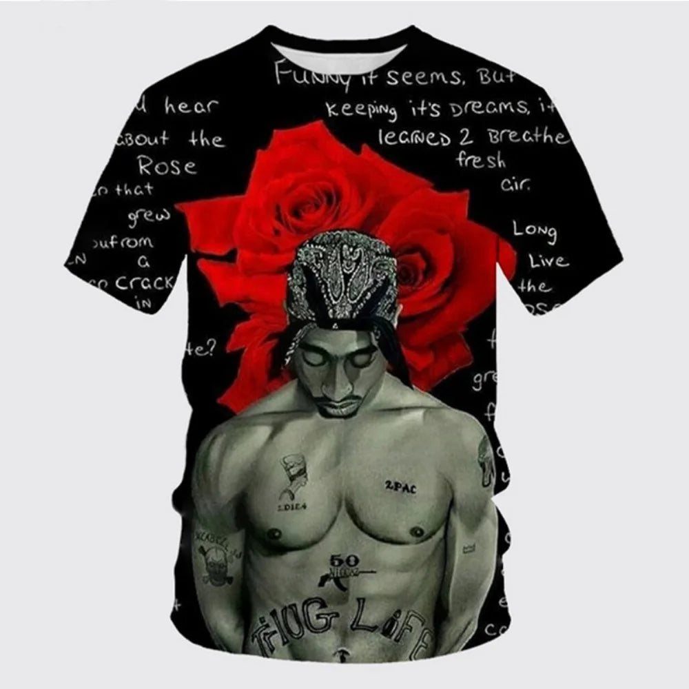 New T-Shirt Harajuku Men T-Shirt Fashion 2pac