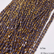 4x7mm 50pcs/lot Briolette Oval Glass Beads Plating Gold Color Crystal