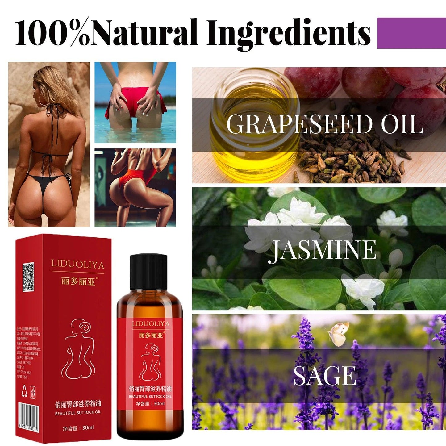 Big Ass Butt Enhancer Essential Oil Effective Hip Buttock Enlargement