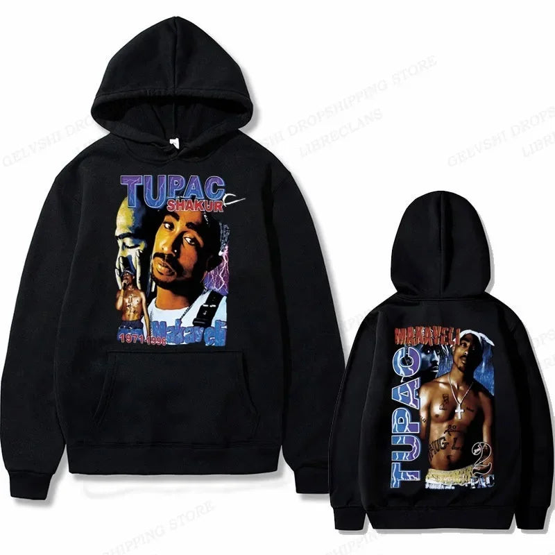 Tupac 2pac Graphic Hoodie Men Fashion