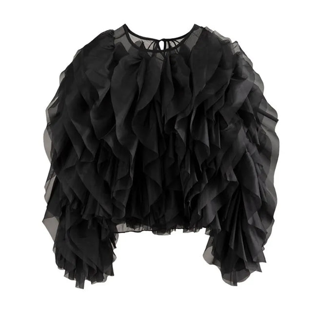 TWOTWINSTYLE Ruffles Shirts For Women