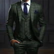 Plaid Men's suit 3 piece Suit Formal Business Work Clothes