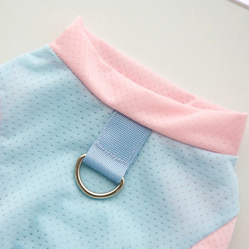 Dog Summer Four Leg Clothes Ice Silk Cool Pet Cool Clothes with Traction Rope Buckle Cooling Pet Clothes