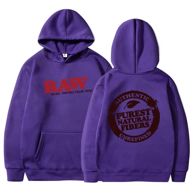 RAW Fashion Hoodie Men's Sweatshirt Polar Fleece Hooded Harajuku