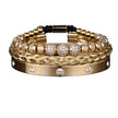 3pc Lux CZ Round Beads Bracelet - IM PERKY Boutique