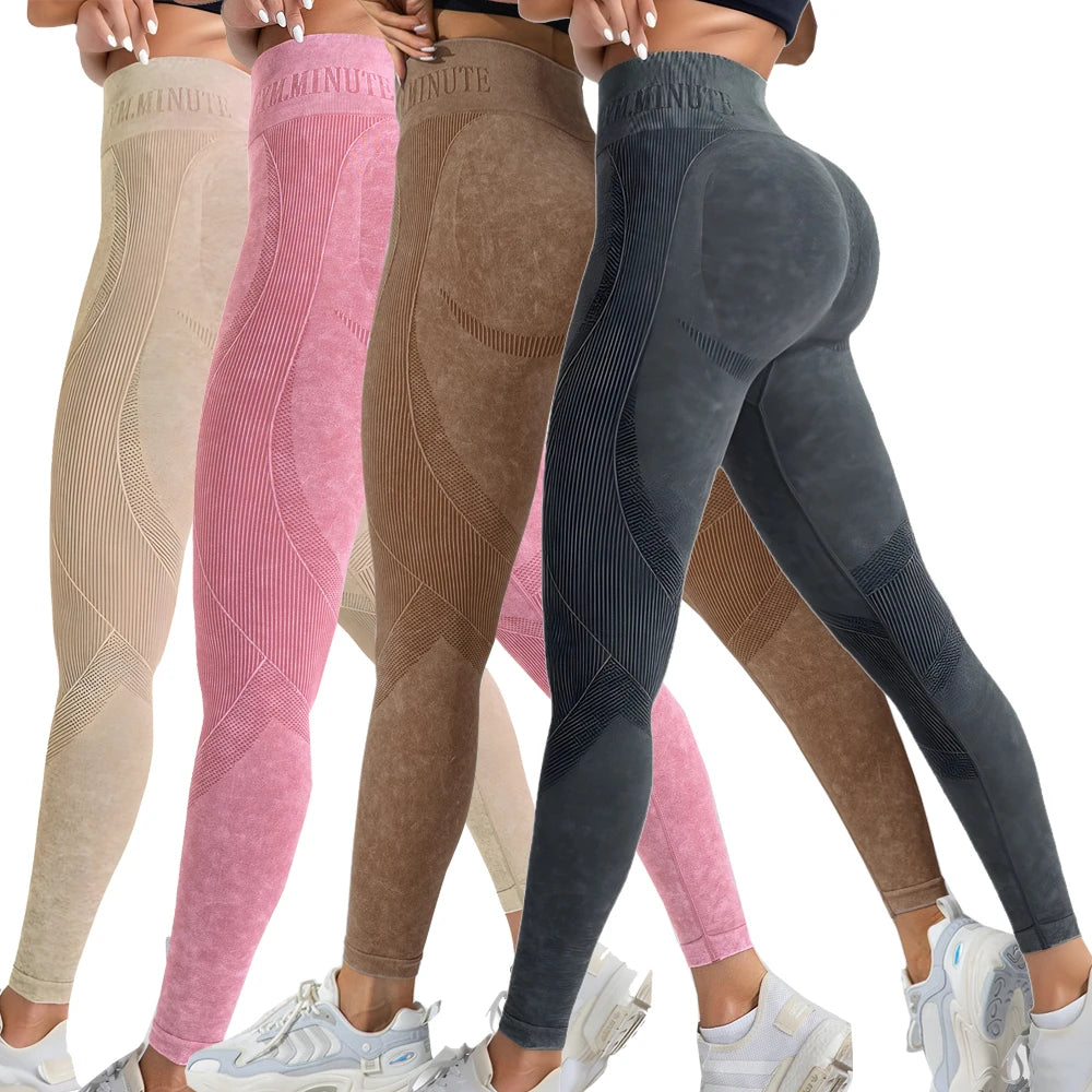 2 Pack Women's High Waisted Seamless Yoga Leggings