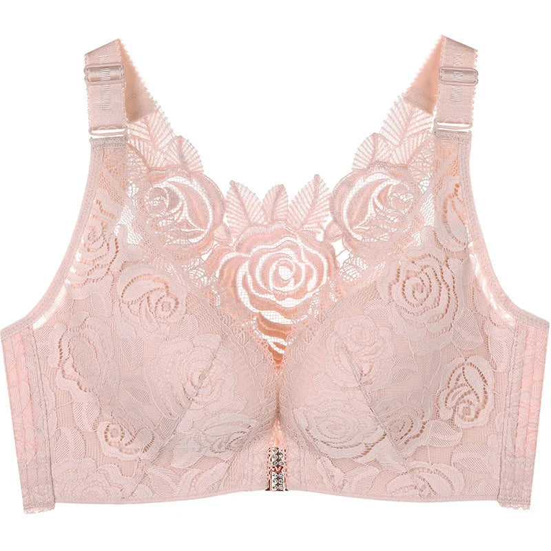 2026 Floral Secrets Comfort Rose Bra Front Closure Rose Lace