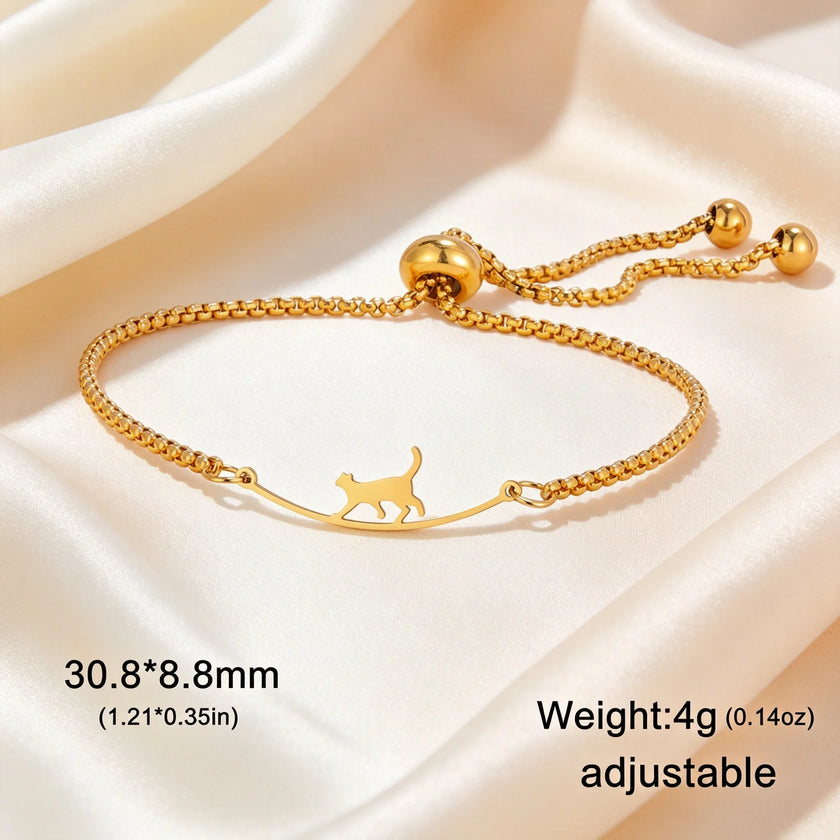 Cute Dachshund Dog Stainless Steel Bracelet