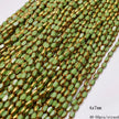 4x7mm 50pcs/lot Briolette Oval Glass Beads Plating Gold Color Crystal