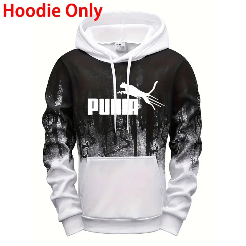Hooded Sweatshirt and Sweatpants Outdoor Sports Jogger