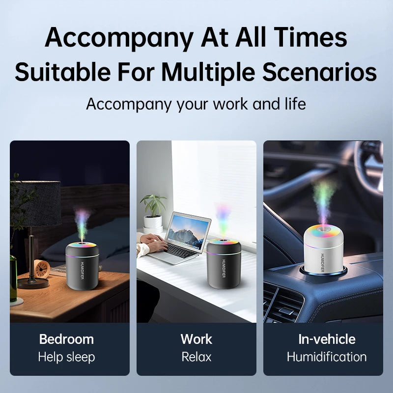 180ML Mini Air Humidifier USB Electric Aroma Diffuser Essential Oil Purifier