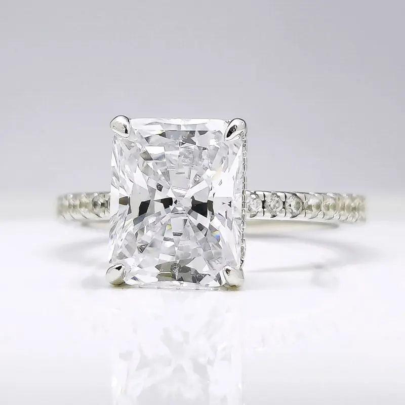 DEZO Moissanite Solitaire Engagement Rings 2/3/4ct - IM PERKY Boutique