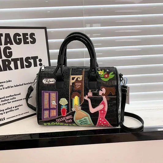 European and American embroidered Handbag