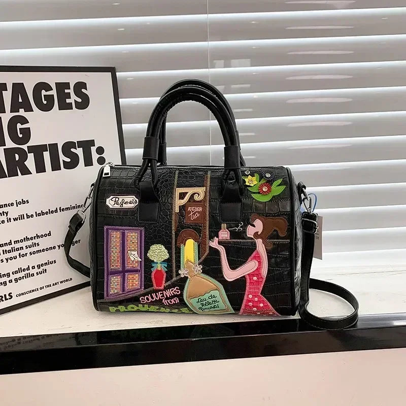 European and American embroidered Handbag