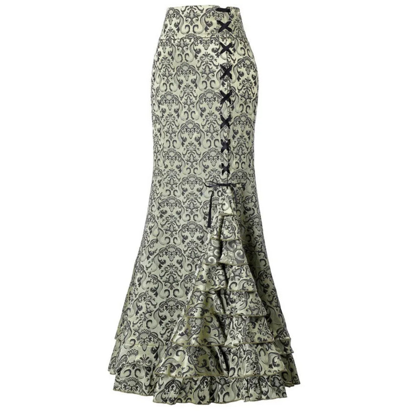 Vintage Gothic Long Skirts Women Punk