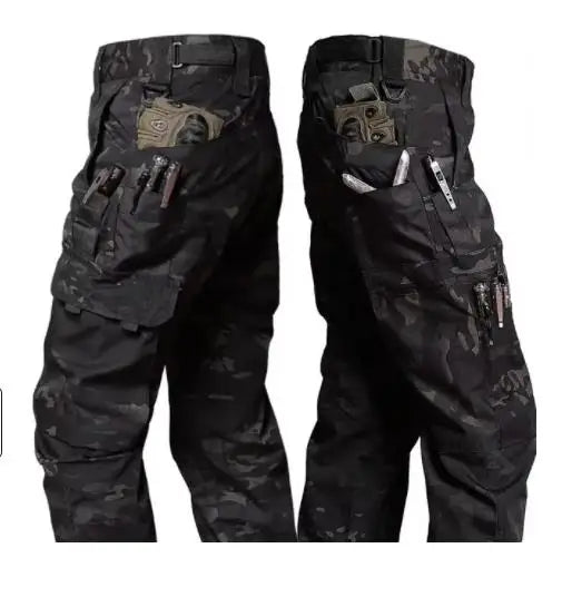 Wear Resistant Work Pant Man Multi-pocket Straight Cargo