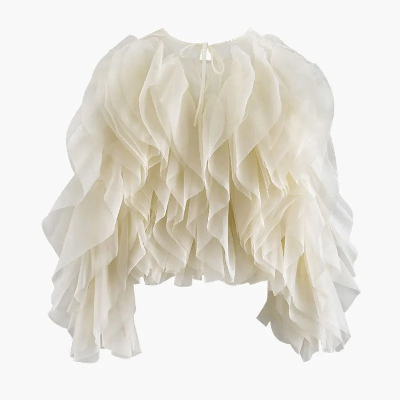 TWOTWINSTYLE Ruffles Shirts For Women
